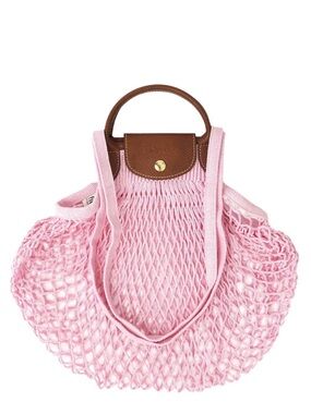 LONGCHAMP x FILT LE PLIAGE FILET L MESH BAG - Pink, Blush
